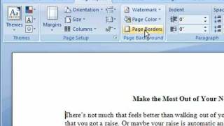 Add a Page Border in Word 2007 [upl. by Ikin156]