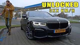 UNLOCKED the TOP SPEED of my BMW 750i G11 LCI  Will it go 300kmh [upl. by Atirb]