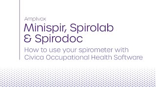 Minispir Spirolab amp Spirodoc  How to use your spirometer with Civica Occupational Health Software [upl. by Palladin]