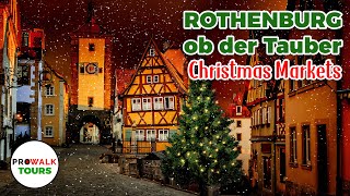 Rothenburg ob der Tauber Christmas Market  Reiterlesmarkt  4K 60fps with Captions [upl. by Kaenel292]