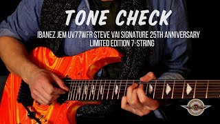 TONE CHECK Ibanez JEM UV77WFR Steve Vai Signature 25th Anniversary 7String Electric Guitar [upl. by Herc]