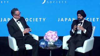 Japan Society 2018 Annual Dinner  Keynote Dialogue with Ajay Banga and Douglas Peterson [upl. by Dzoba]