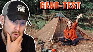 ULTRALEICHTZELT im Test  24H Overnighter von Sabrina Outdoor  Fritz Meinecke reagiert [upl. by Nnayelhsa497]