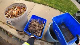 Fall Yard Waste 1 GoPro Garbage man POV [upl. by Ggerk]