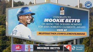 Dodgers pregame Mookie Betts receives 2024 Roberto Clemente nominee award [upl. by Goodkin226]