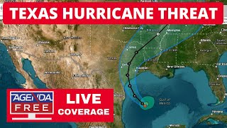 Texas Hurricane Threat from Beryl  LIVE Breaking News Coverage [upl. by Nicolina]