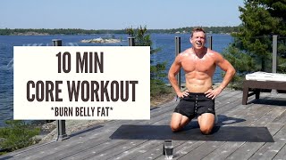 10 Minute INTENSE Total Core Workout  Lose Belly Fat in a Week [upl. by Ahseral]