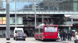 Trolleybuses at the central station Bern 1 [upl. by Heshum]