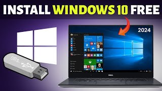 How To Download amp Install Windows 10 From USB  Windows 10 Installation FREE 2024 [upl. by Zweig]