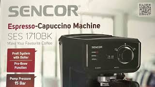 Sencor SES 1710BK Espresso  Capuccino Machine [upl. by Lrem]