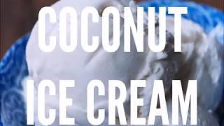 Homemade Coconut Ice Cream  4 Ingredients [upl. by Kovar]