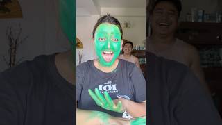 Cream ka Sath Colour 😱🤯🤣 Husband Wife Comedy Video comedy comedyfilms funny love shorts couple [upl. by Femmine148]