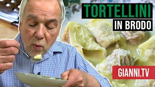 Tortellini in Brodo Italian recipe Giannis North Beach [upl. by Enelyar]