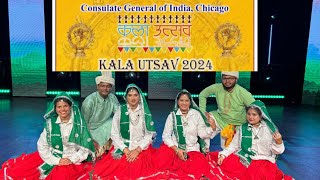 KALA UTSAV  2024 IN CHICAGO HARYANVI DANCE FUSION Our Group Dance Performance  USAvlog [upl. by Roxy]