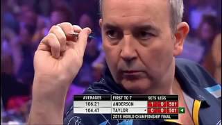 2015 World Darts Championship FINAL Anderson vs Taylor pt 1 [upl. by Herzel]