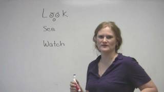 English Vocabulary  Look  See  Watch [upl. by Bartley]