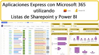 Aplicaciones Express con Microsoft 365 utilizando listas de Sharepoint y Power BI [upl. by Aciraa]