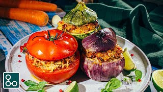 Légumes farcis les compagnons de lété  🍅🧅🍆 2 versions dont 1 végétarienne 🌱  YouCookCuisine [upl. by Intihw999]