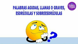 ✅ REGLAS generales de ACENTUACIÓN Palabras AGUDAS GRAVES ESDRÚJULAS y SOBREESDRÚJULAS [upl. by Leor780]