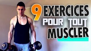 Musculation avec haltères  9 Exercices pour tout muscler [upl. by Unam]