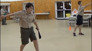 Scouting America Troop Meeting Game  Hula Hoop Horseshoes [upl. by Enitsugua959]