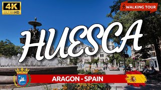 HUESCA 4K🚶‍♀️WALKING TOUR🚶‍♂️☀️ Aragon SPAIN ☀️ La Magia [upl. by Nefets878]