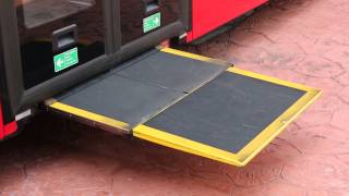 New bus for London quotThe Borismasterquot wheelchair ramp in operation [upl. by Adnahcir]