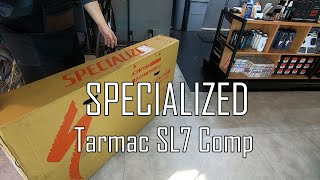 MY22 specialized road tarmac sl7 comp unboxing  22년 스페셜라이즈드 로드 타막 sl7 콤프 언박싱 [upl. by Elrebma]