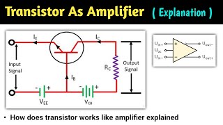 transistor as an amplifier  transistor as an amplifier animation  class 12 physics  in hindi [upl. by Atsocal]