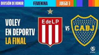 Estudiantes LP vs Boca Juniors  FINAL  Juego 3  División de Honor Metro Femenino de Vóley 2023 [upl. by Vassell715]