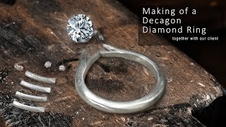 Making of a Decagon Diamond Ring together with our client [upl. by Dercy]