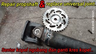 Repair Propshaft Drive Shaft Double Cardan Jeep Car  How to Replace Universal Joint [upl. by Bergh]