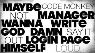 Code Monkey Jonathan Coulton Lyrics Kinetic Typography [upl. by Marv]