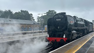 70000 Britannia at Orpington and London Victoria [upl. by Tenn241]