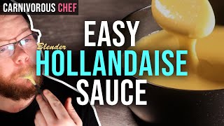 The BEST Way To Make Hollandaise Sauce  Carnivore Recipe Blender Hollandaise [upl. by Vogele854]