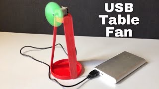 How to Make USB Table Fan at Home  Very simple [upl. by Eceirtal]