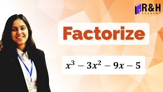 Factorize x33x29x5  Polynomials  Ex 24 class 9 Q5 ii [upl. by Assilev366]