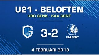 🐺U21 KRC Genk  KAA GENT 32 [upl. by Nilsoj]