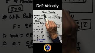 Derivation of Drift Velocity Class 12 physics cbse boardexam class12 [upl. by Salguod231]