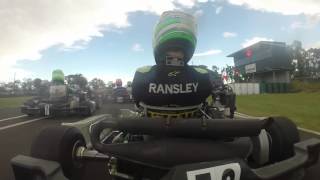 Rotax Pro Tour Round 2 Warwick 2016 Final 2016 Crash Nathan Hadlow [upl. by Enihpled]