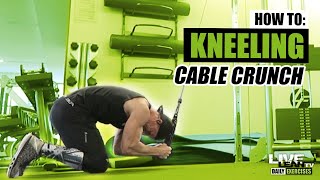 How To Do A KNEELING CABLE CRUNCH  Exercise Demonstration Video and Guide [upl. by Aerol]