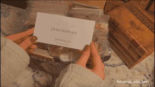 ASMR Stationary Haul from JournalSay Shop Obsessed [upl. by Naanac]