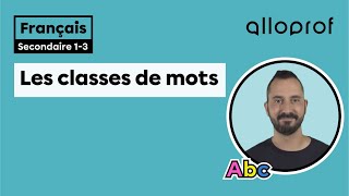 Les classes de mots  Français  Alloprof [upl. by Pietje]