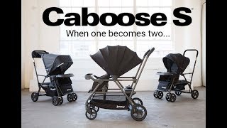 Joovy Caboose S Sit and Stand Double Stroller Review Sneak Peek [upl. by Onitnevuj]