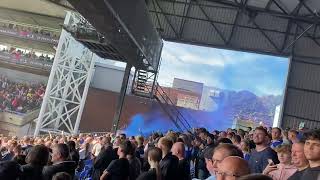 Crystal Palace vs Leicester city  Leicester fans and the n pitch displays pre game 1 [upl. by Idmann]