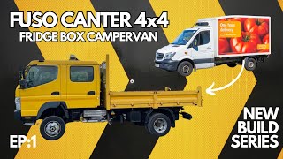 Fuso Canter 4x4 Fridge Box Campervan  quotIn the beginningquot S2EP1 [upl. by Anelec]