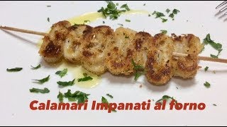 Calamari Impanati al forno  Ricetta Veloce e Leggera  Tutti a Tavola [upl. by Llertnom972]