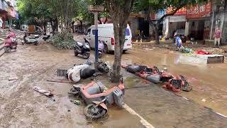 4K The streets and alleys of Guilin China after the devastating flood Part 2 [upl. by Atteras]