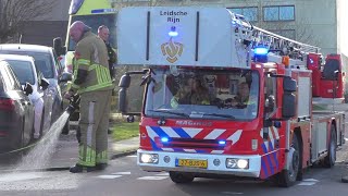 Drie Ambulances ingezet bij een woningbrand in Nieuwegein  Autoladder Brandweer Utrecht met spoed [upl. by Julienne]