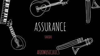 Davido  Assurance Lyric Video [upl. by Paviour356]